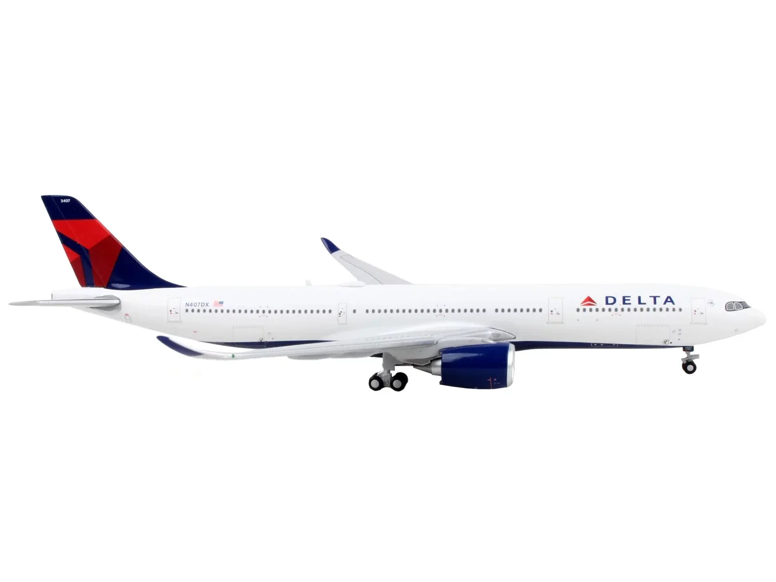 Blue Airplane Air Aircraft GeminiJets Model 1/400 Commercial Lines" Tail by A330-900 "Delta with White Diecast Airbus