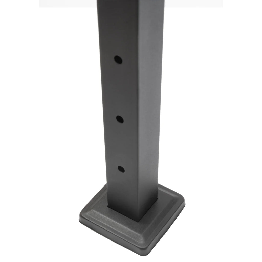 Concrete Railing Stainless Square Pre-Drilled Cable Sides Cable for Level Deck Two Post 36''x2''x2'' Wood Fence System Level Steel Post Railing