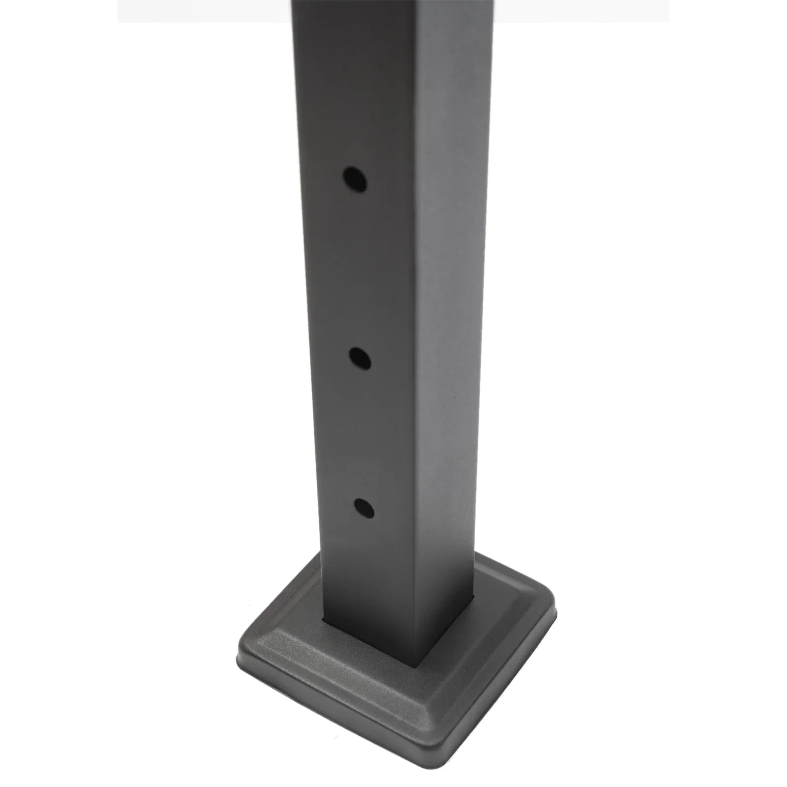 Concrete Railing Stainless Square Pre-Drilled Cable Sides Cable for Level Deck Two Post 36''x2''x2'' Wood Fence System Level Steel Post Railing