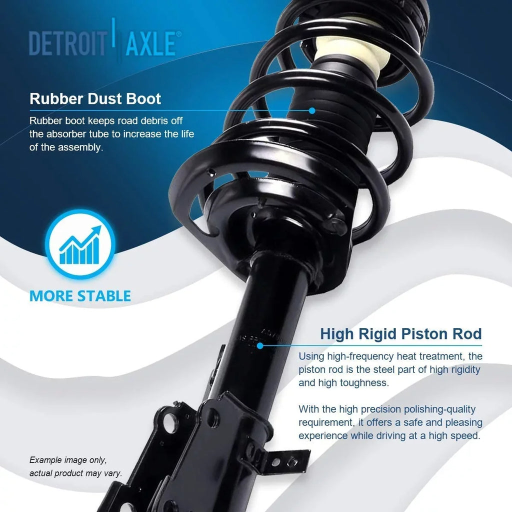 2016 2010 Axle Ready Replacement 2011 2009-2019 Spring - Struts 2017 Complete Detroit Front Dodge 2014 w/Coil 2015 Struts Struts 2012 Install 2018 2 Journey V6 Assembly for Quick 2013