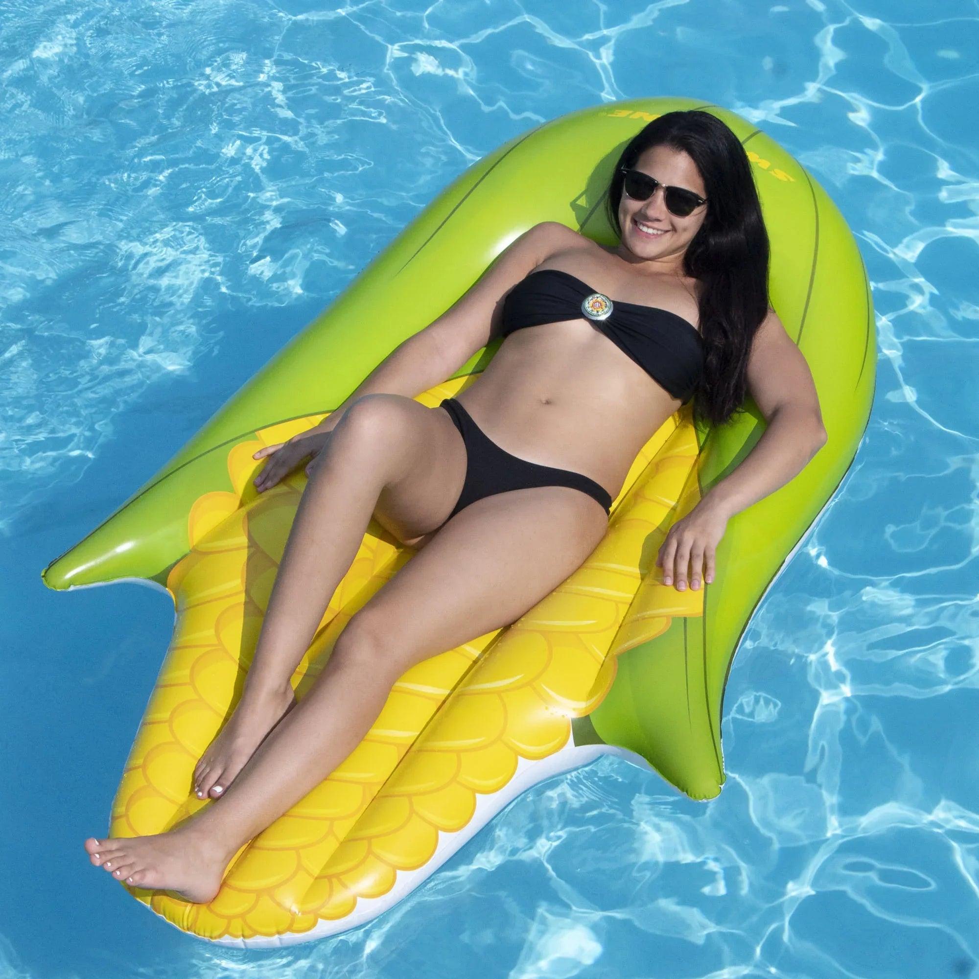 Pool Green Swim and on Corn Float the 68" Swimming Cob Yellow Central
