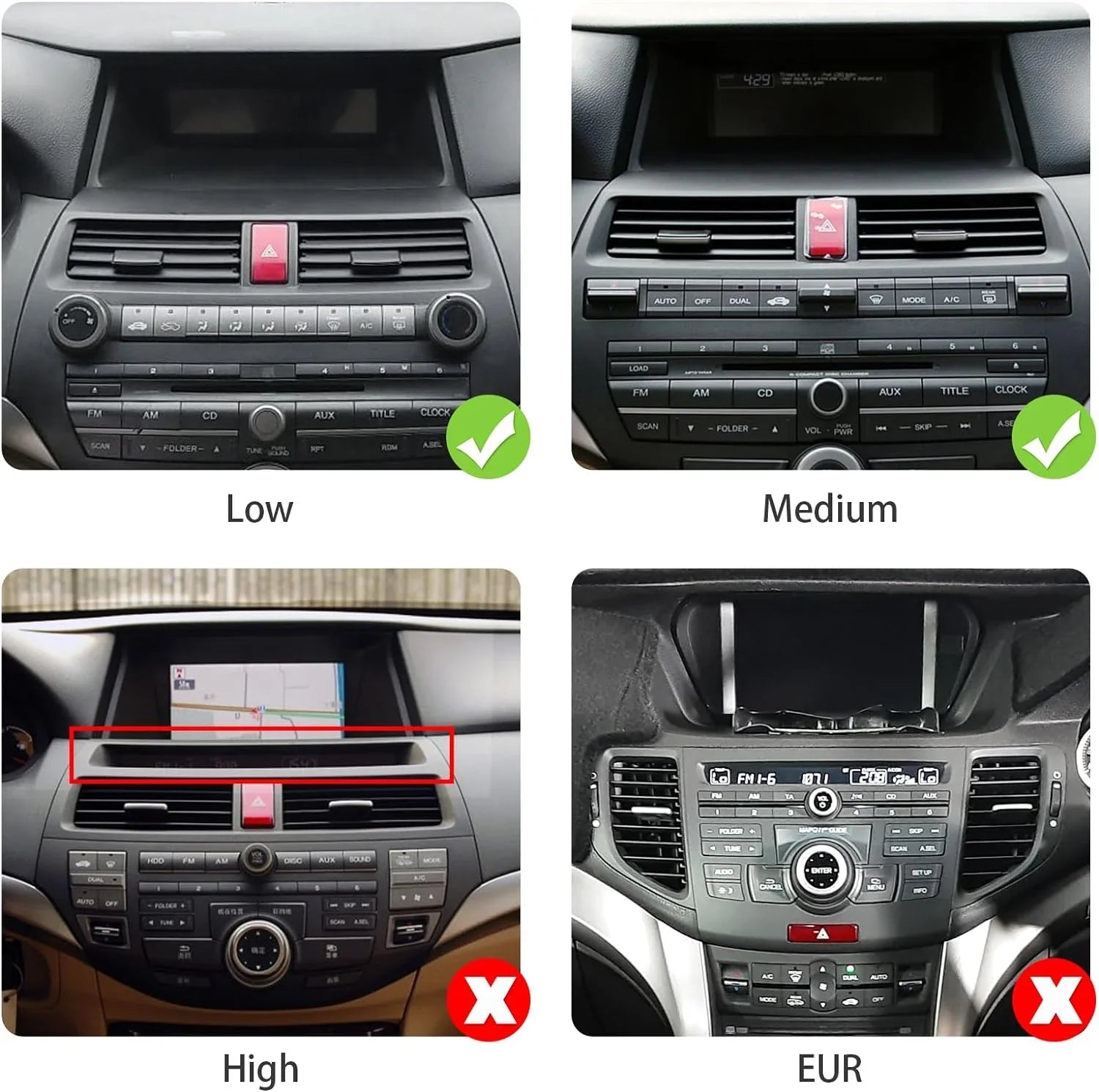 Double with 10 10.1 2009 IPS Accord for Backup Support Car Carplay GPS Din Touchscreen Navi THONZER 2010 Car BT Android FM 2008 Radio Camera 2+32G Auto 2011 8th Screen Stereo Android & Honda inches