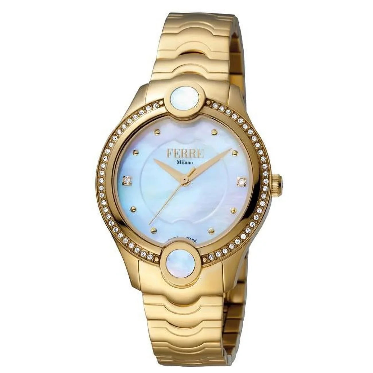 Gold Swiss Bracelet Dial Made Silver Womens Watch Quartz with