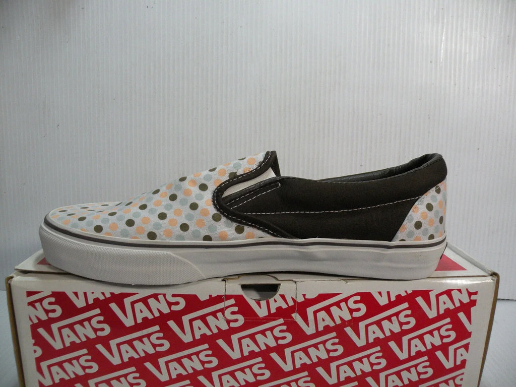 SHOES COFFEE/WALNUT DOTS POLKA MEN VANS CLASSIC SIZE 5862299 NEW 11 LOW