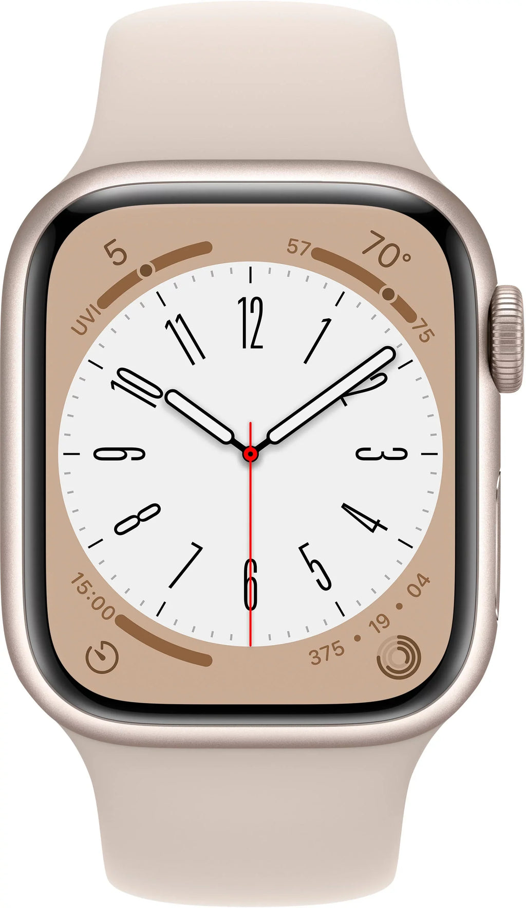 MNUX3LL/A Starlight 8 Series Apple 8 Sport Cell Band 41mm Watch Aluminum Gen Starlight (Refurbished) Restored
