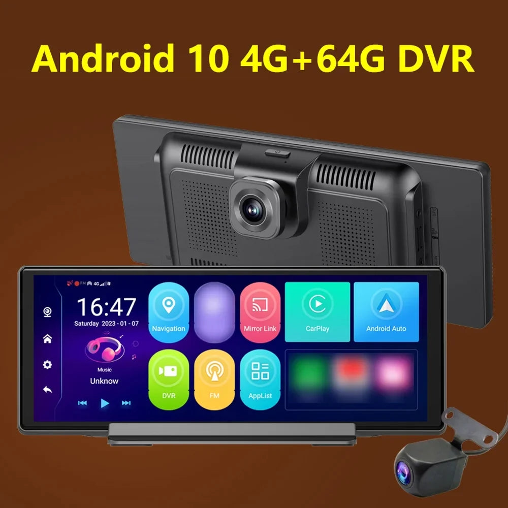 WIFI Android 10.0 DVR Inch Car Navigation 10.26 GPS Anself Dashcam Dual Camera
