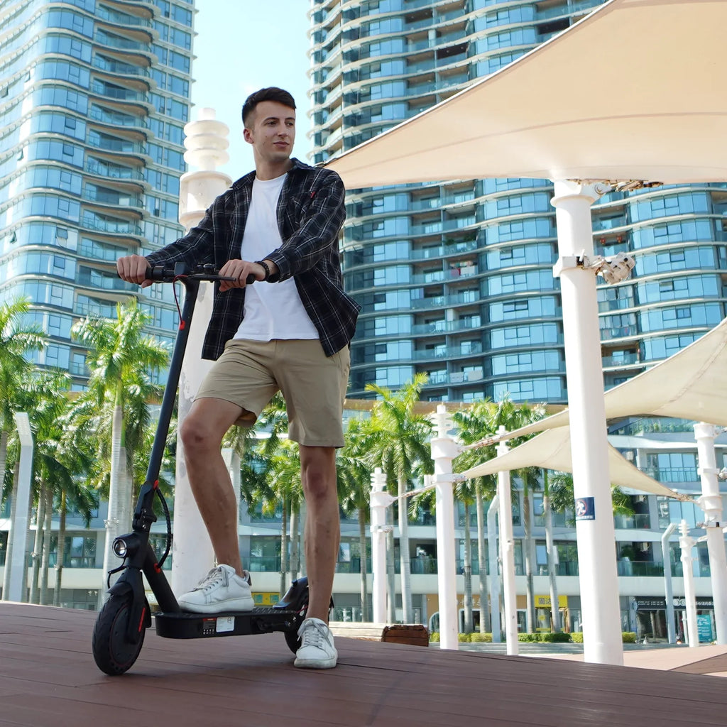 Battery Adults,10 Speed Double Max Foldable System Long-Range with iScooter Braking In Commuting km, 30 Electric 18-25 Tires, Miles Portable and 500 Motor W for Solid Max Scooter,