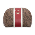 DKNY Cosmetic Logo – Brown/Red Whitney Pouch