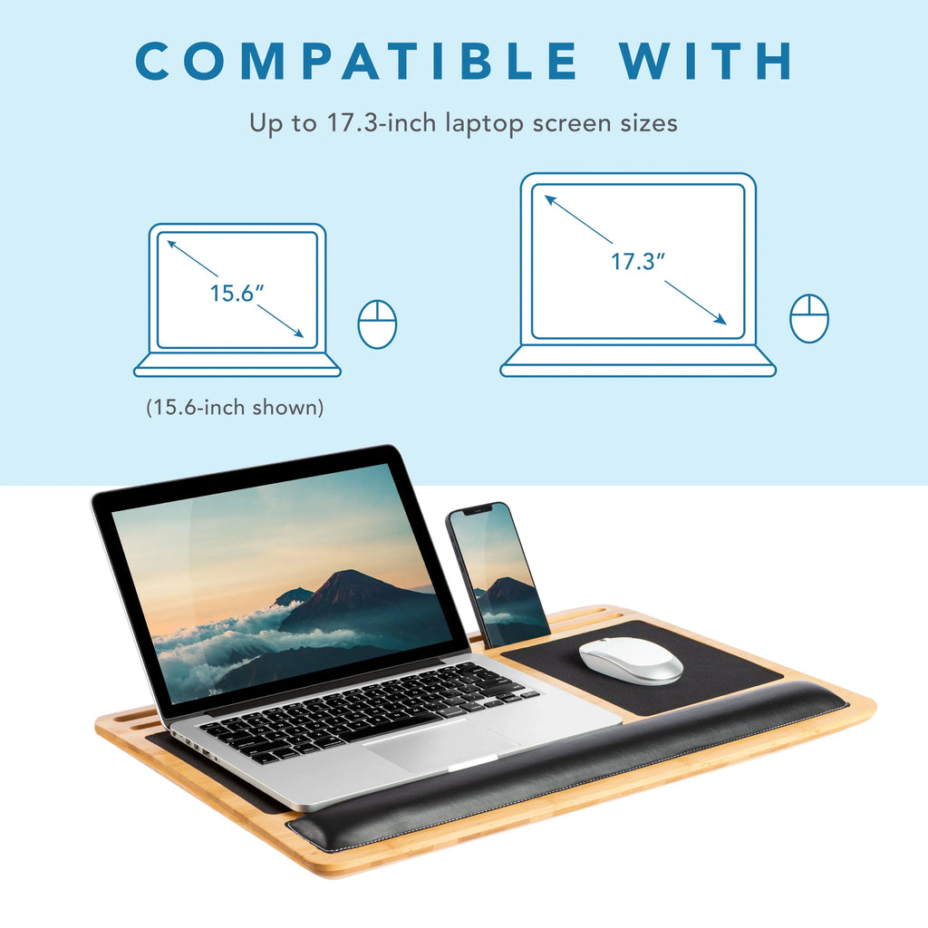 17.3-in to Lap Bamboo Laptop Natural, LapGear Pro up Fits Board,