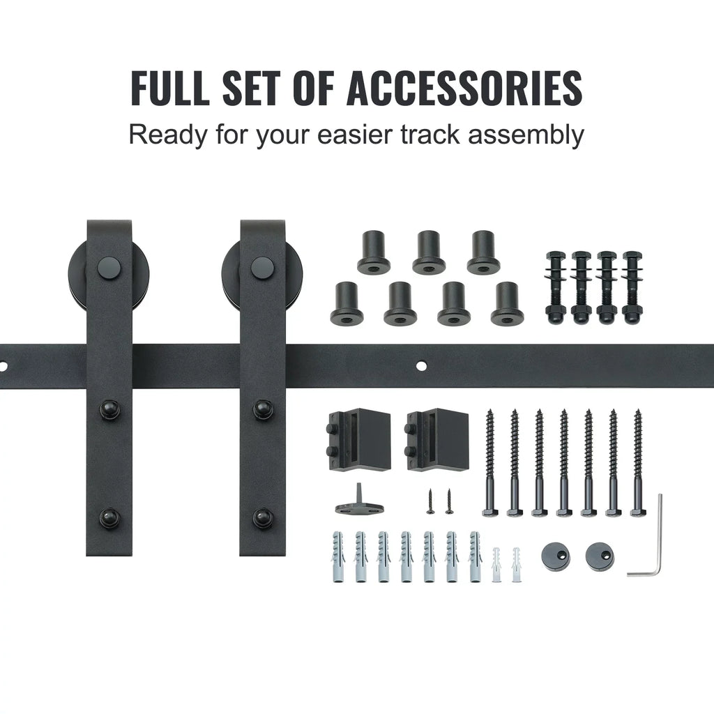 Door Door Hardware Single Track J Sliding 8FT for Hanger BENTISM Barn Kit Closet