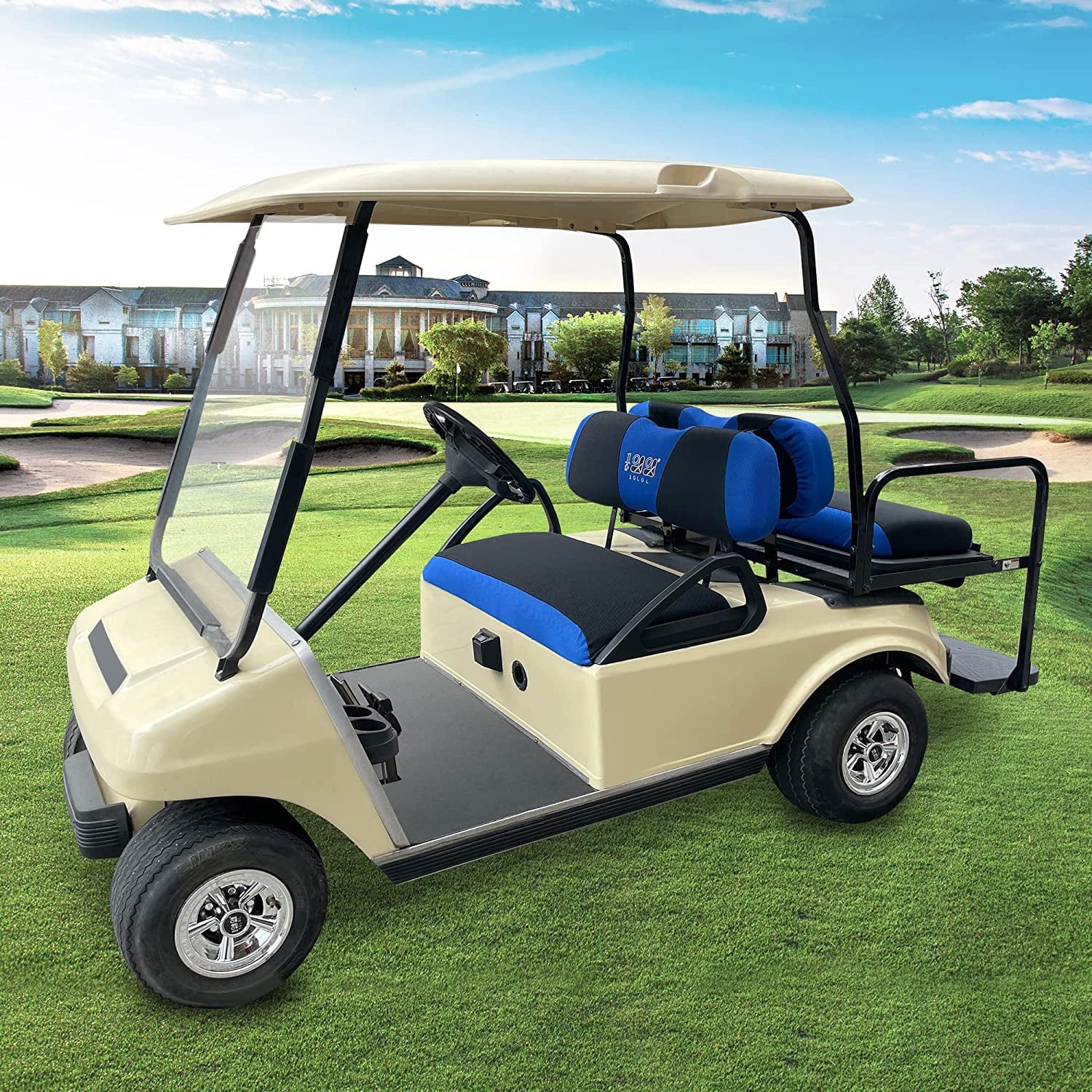 EZGO 10L0L Blue 2000-up for & DS Golf Cover Cart RXV TXT Set Club Front Seat Rear Car Black