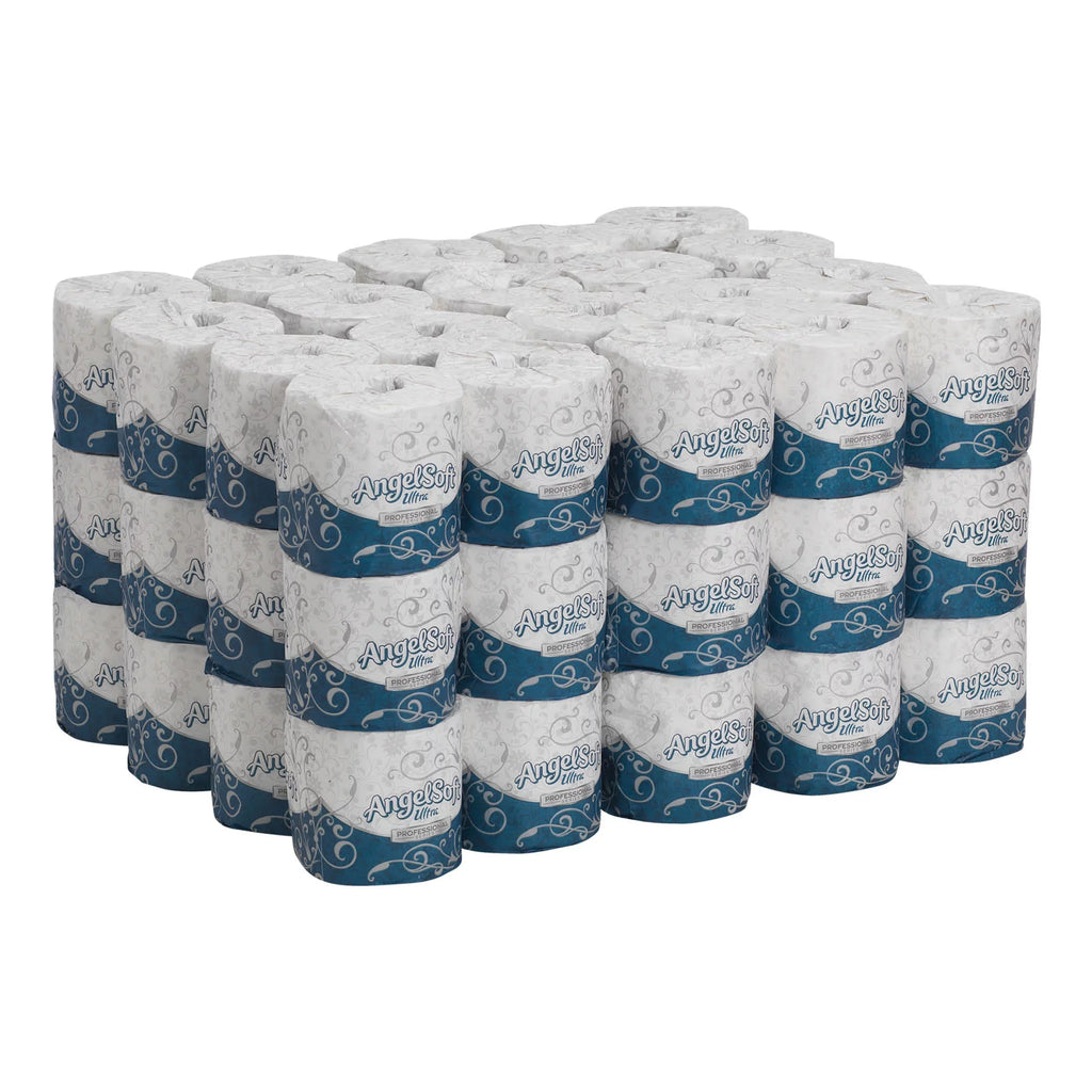Sheets/Roll GP 4.50" Soft For Toilet 60 Angel Restroom Ultra - PRO - Paper - Ply - Absorbent x Embossed 4.05" Soft, / 2 Professional - White by - Septic Series 400 Carton Safe,