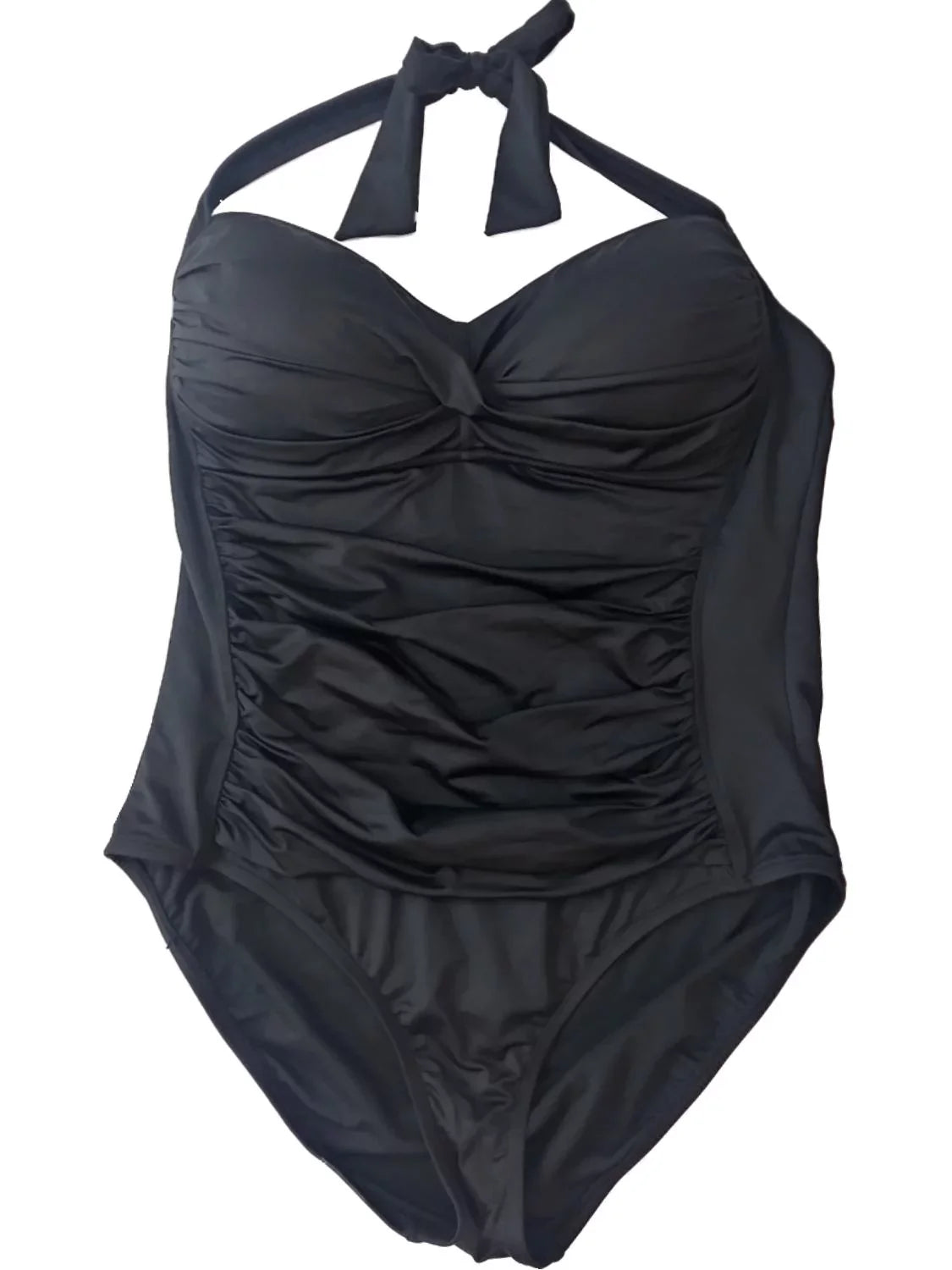 Top Swimming White One Black Halter Claiborne Womens Liz Suit Piece