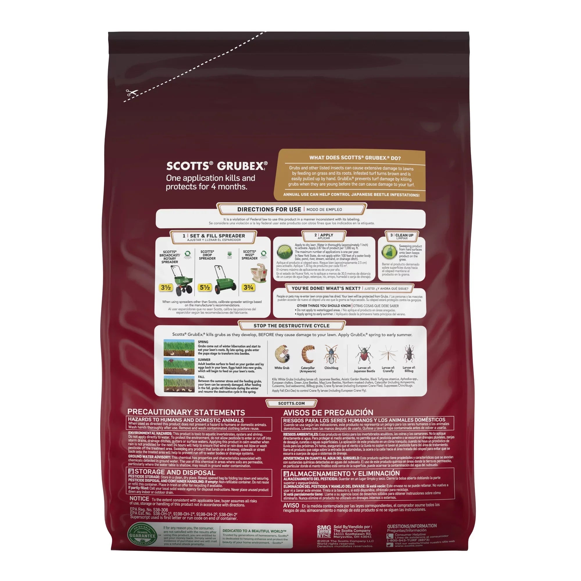 Grub Granules 14.35 Control GrubEx Scotts Insect and lb