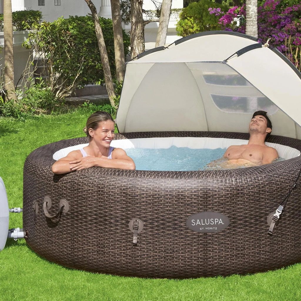 SaluSpa Inflatable Bestway with Canopy Shade Sun SaluSpa Aruba Tub Hot