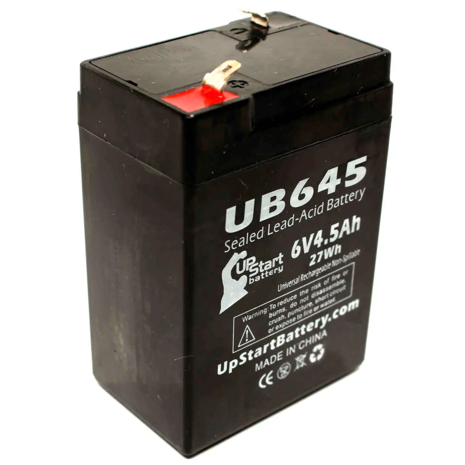 Acid F1 Replacement Battery Includes - (6V, BCPRO to 5x Lead AGM, UB645 850 Terminal, SLA) 10 Universal 4500mAh, Terminal Tripp 4.5Ah, Adapters Lite F1 - Sealed Pack F2 Battery - Compatible