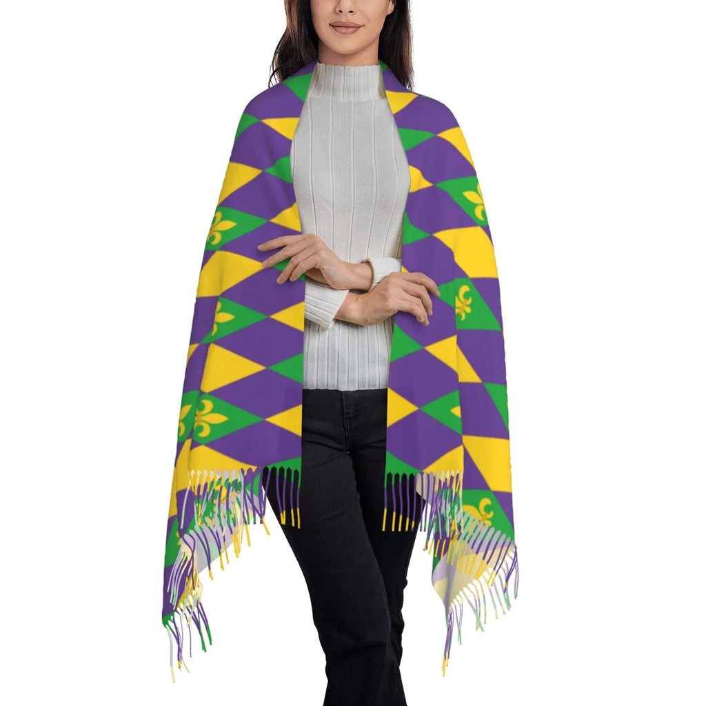 Scarf Women Soft Shawl Gras Large Art Print Winter Elegant Wrap Scarves Bingfone Feel Gifts- Mardi Warm Cashmere For