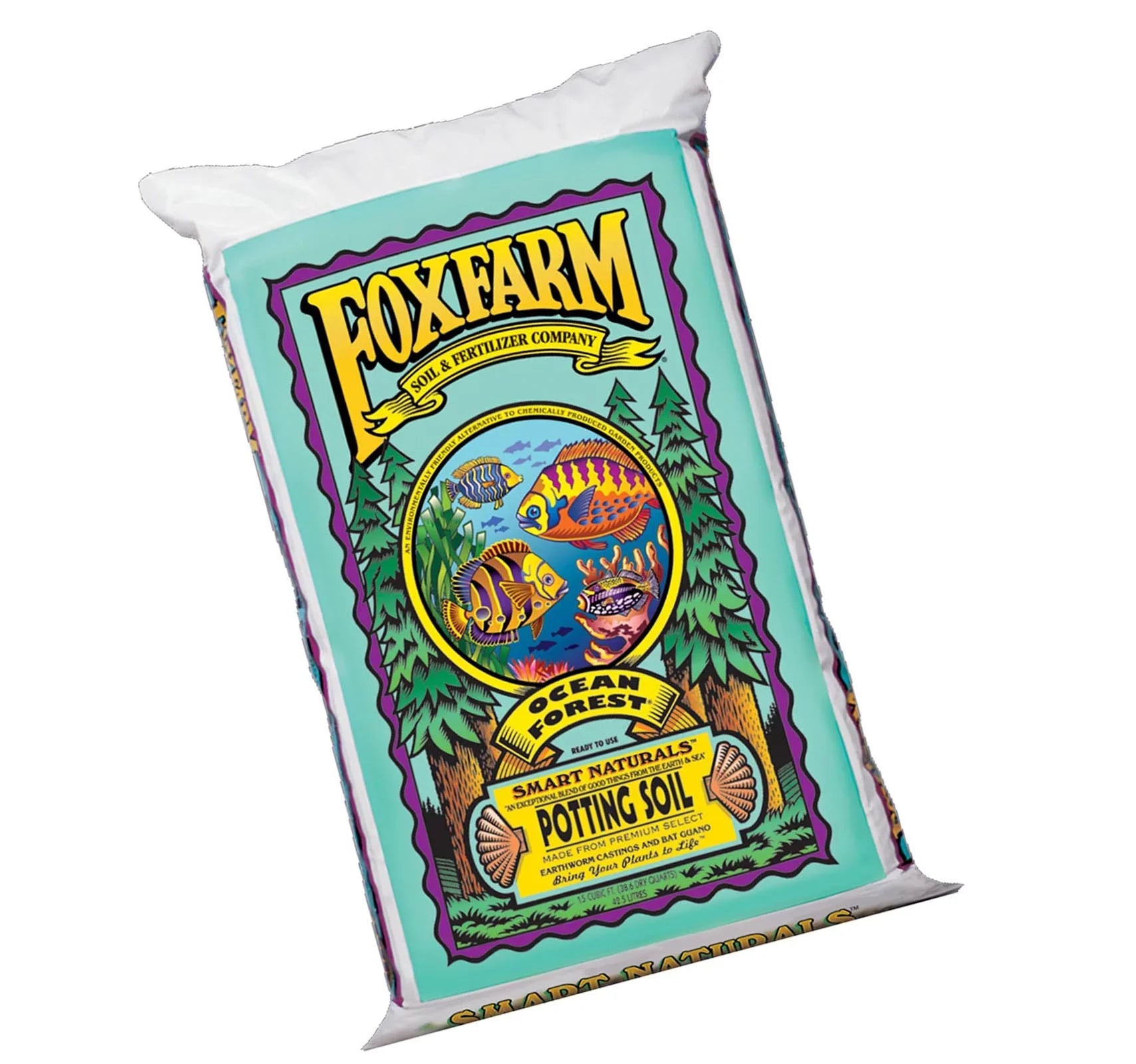 Pack) Foxfarm 6.3-6.8 Garden pH, Potting Cu Ft Bags Ocean Soil Forest 1.5 (2