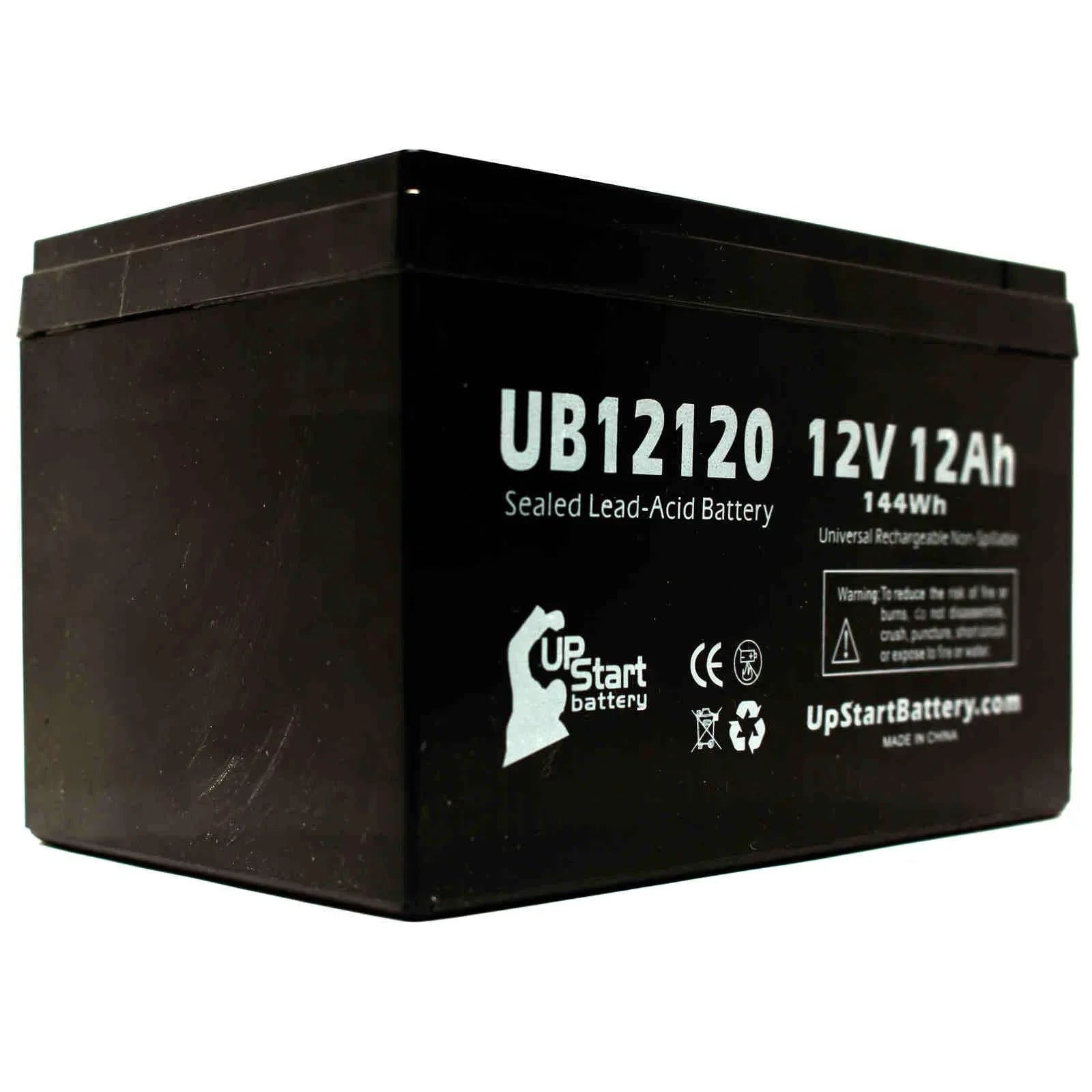 Terminal, SEA-DOO Adapters Includes - F1 12000mAh, Battery to (12V, 12Ah, Replacement UB12120 TWO AGM, - Supercharged Terminal F2 SeaScooter Acid Universal Sealed Lead Battery VS F1 SLA)
