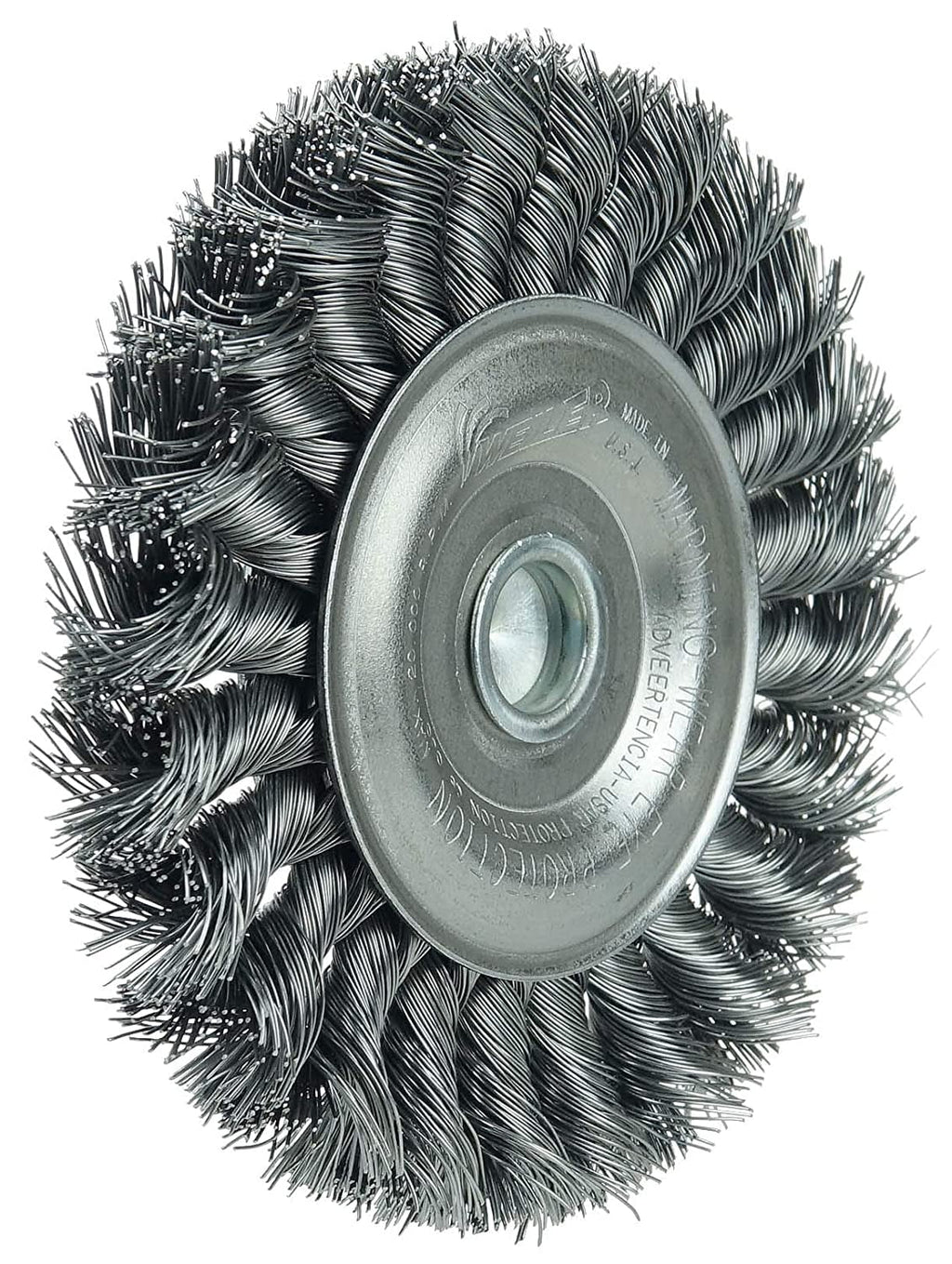 Made Wire the Wheel, Steel USA Weiler 17687 Stem-Mounted 1/4" in .014" Knot Stem, 4" Fill,