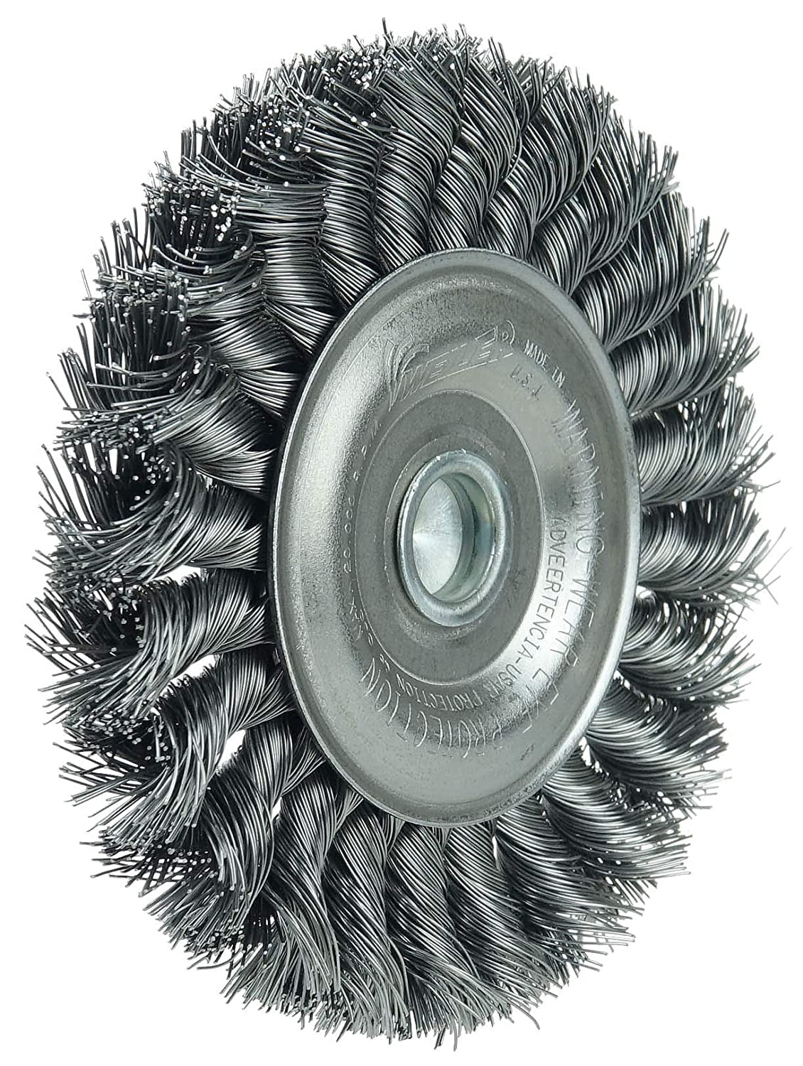 Made Wire the Wheel, Steel USA Weiler 17687 Stem-Mounted 1/4" in .014" Knot Stem, 4" Fill,