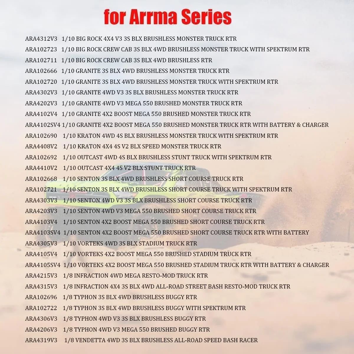 for Granite Driveshaft BLX Part Body 4s Vorteks Upgrades 3S Arrma 3S & Rock Mesimsple Center Ventta 550 Typhon Drive Outcast 1/8 Mega Kraton 3S Clips Senton Shaft 1/10 Big