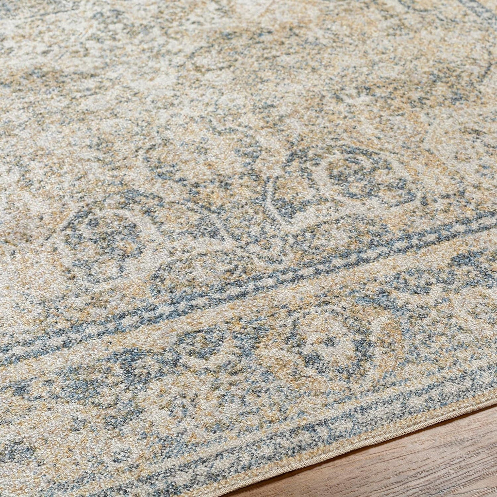 Washable Bedroom 2X3 Carpet East Traditional (2' Blue Living Room, Rugs, For Area Machine Washable) Beige Rug, Light X Kitchen Or 3',