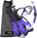 Snorkel Large/X-Large/Size - 13 Adult, Phantom to Fin Twilight Mask 9 Set Aquatics Sport Speed
