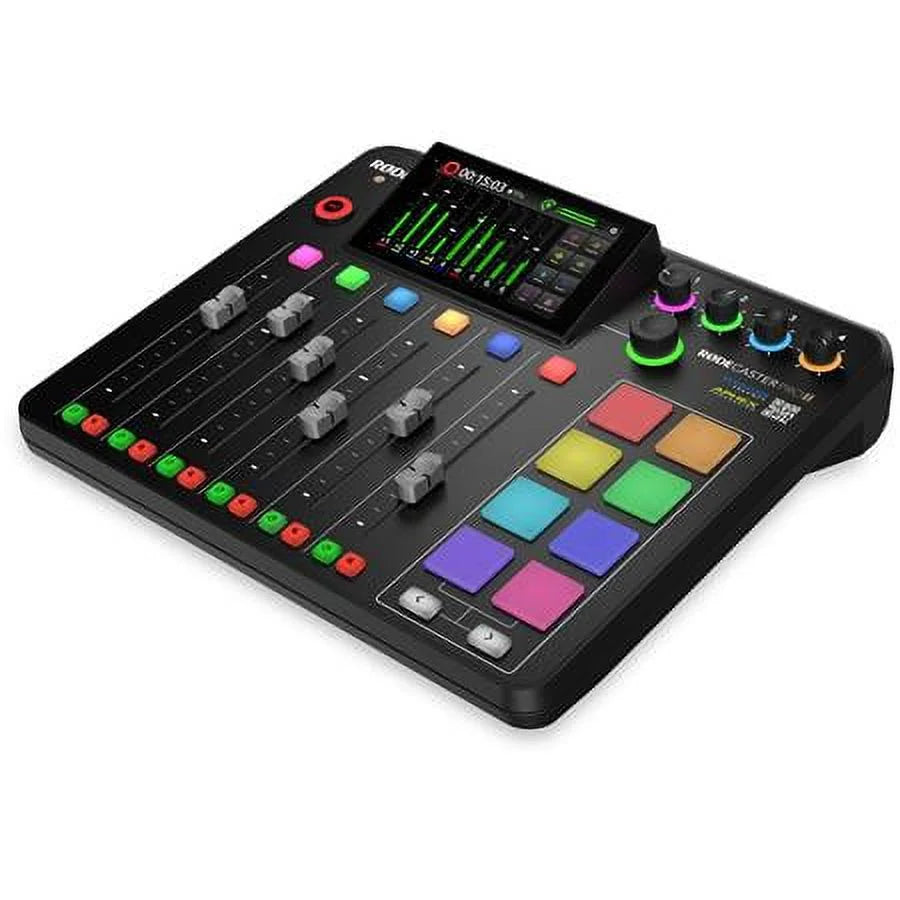 Arm, SM7B Card XLR Audio Broadcast RODECaster Console 4x with Bundle 4x Integrated II Production 32BG Headphones, Cable, Pro Studio 4x 4x M to microSD Mic, ATH-M50x F
