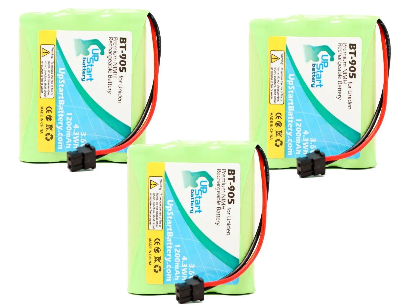 for (1200mAh, Cordless Battery Energizer UpStart Replacement Energizer P3702 Battery 3.6V, 3x - NI-MH) Phone Battery - Pack