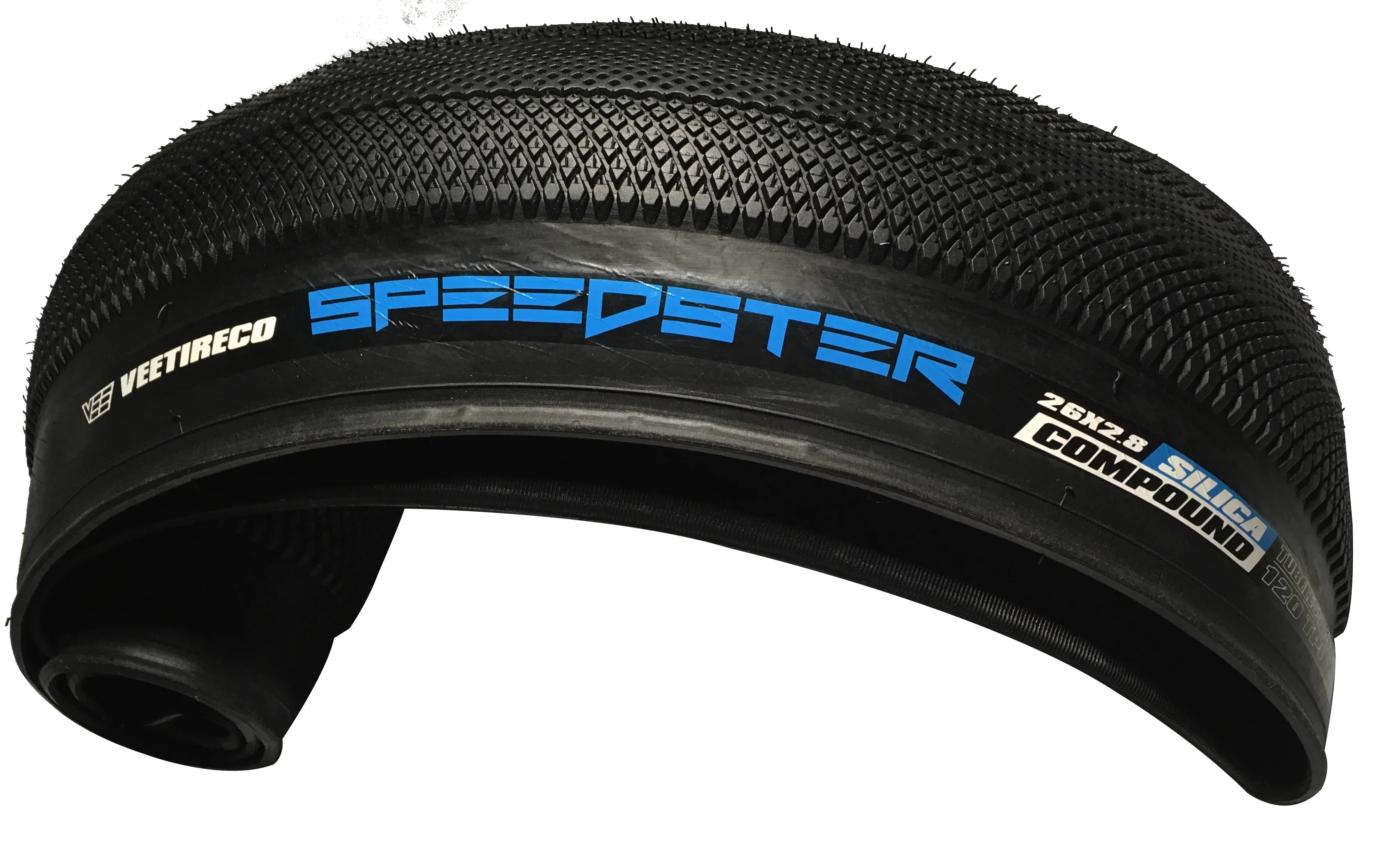 Compound Bead Folding Vee Silica Bicycle 26x2.8 Speedster Tire 70-559 Rubber