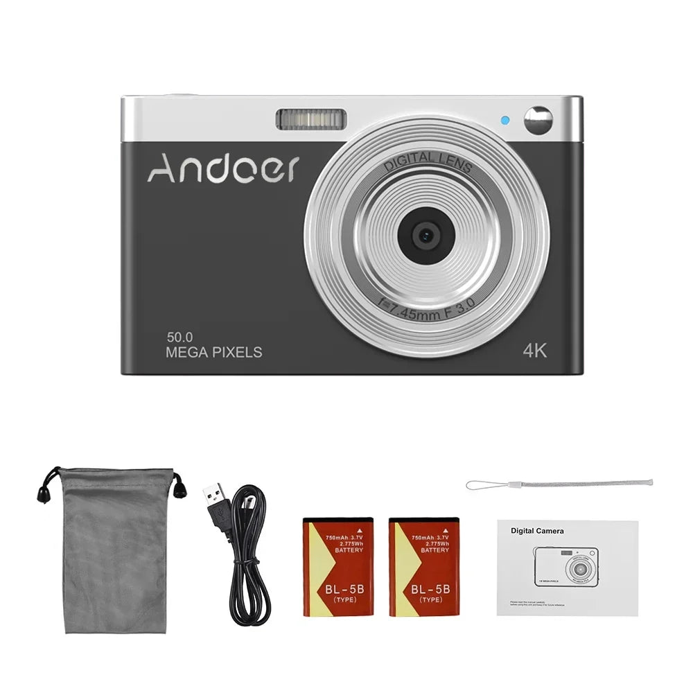 16X Auto Zoom with 4K 50MP, and Digital Video Teens Camera Focus, Compact for