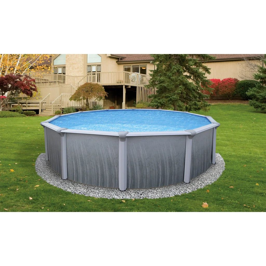 Martinique Pool Bluewave Rail 7-In With Steel Top Round 52-In 18'