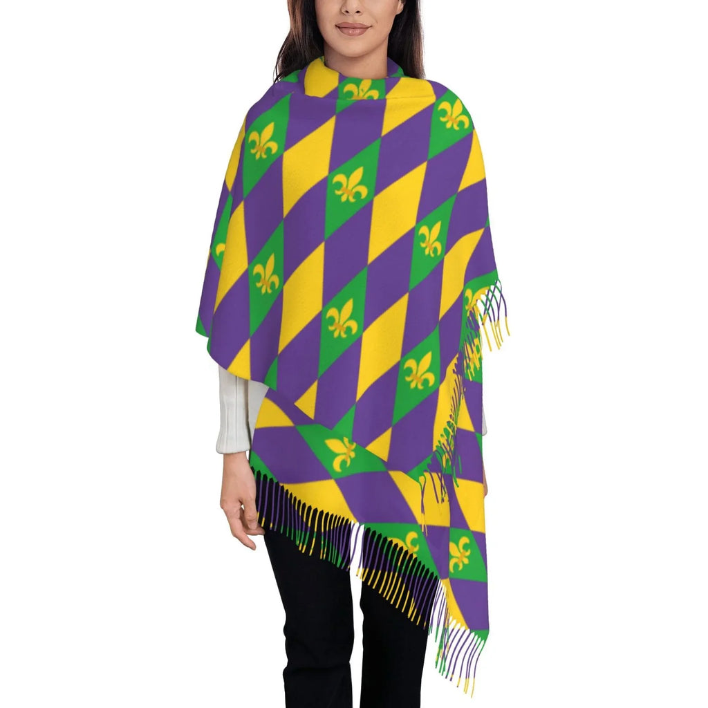 Scarf Women Soft Shawl Gras Large Art Print Winter Elegant Wrap Scarves Bingfone Feel Gifts- Mardi Warm Cashmere For