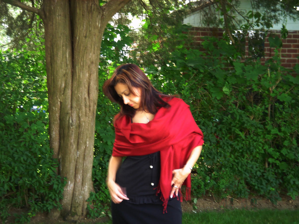 Scarf/Wool/Silk (Wine) Scarf/Pashmina Shawl/Cashmere/Cashmere Scarf/Scarves/Shawl/Shawls/Stole/Wrap/Pashmina