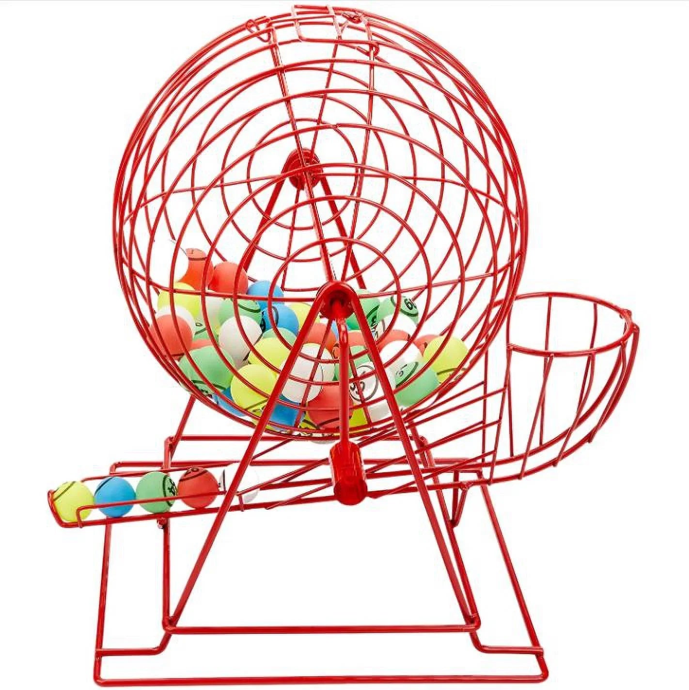 Cage Extra Board High), Balls MR Bingo Game Acrylic Bingo CHIPS – Cage Ping Single and Set Red Handle with Bingo with (19” Large Pong Professional Sided Bingo Master
