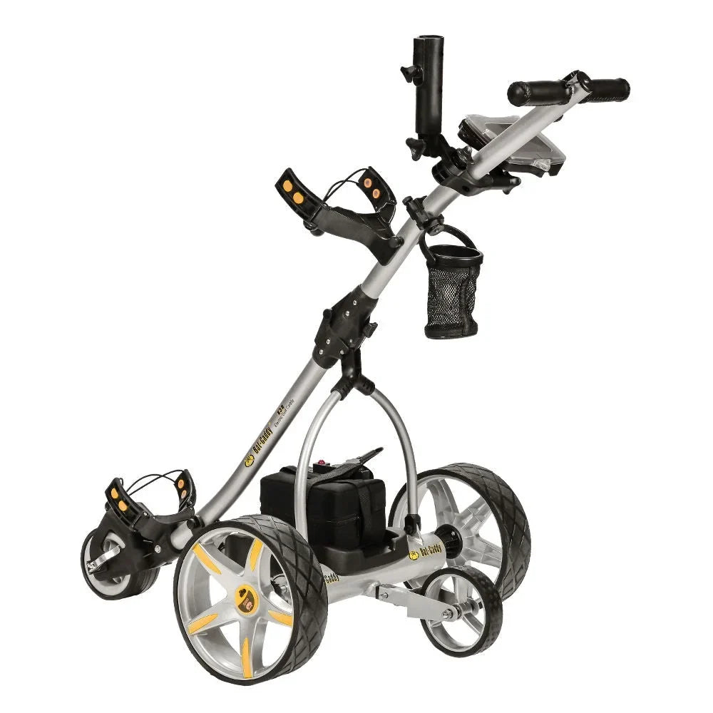 Dual and Lead 18-Hole Control, Wheel, Titanium and Push Downhill X3R Control, Golf Remote, Battery BATCADDY Sealed Silver Powered with 9-Speeds Cart Motor, Anti-Tip Cruise Reverse,
