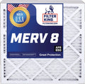 Air Filters 20x20x0.5 Size: A/C 19.5 | Actual HVAC MERV IN Furnace Filter | MADE 19.5 | 4-PACK x 8 USA 0.5" Filter | x Pleated King
