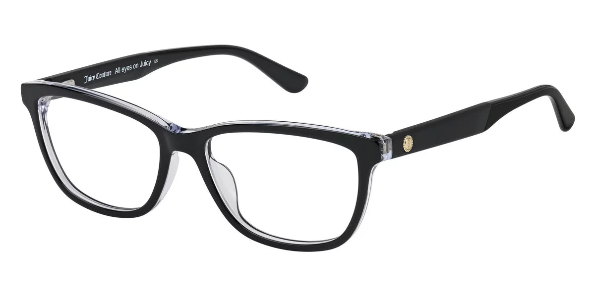 Eyeglasses Couture Black Rectangular Rim 187 Full Juicy