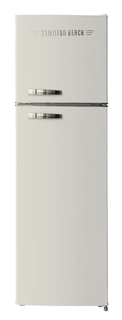 Thermostat Free, Cu 10 Adjustable Cream, Beach 5 Control 2 Door HCFC Shelves, Hamilton Door Ft HBF1050, Retro Refrigerator,