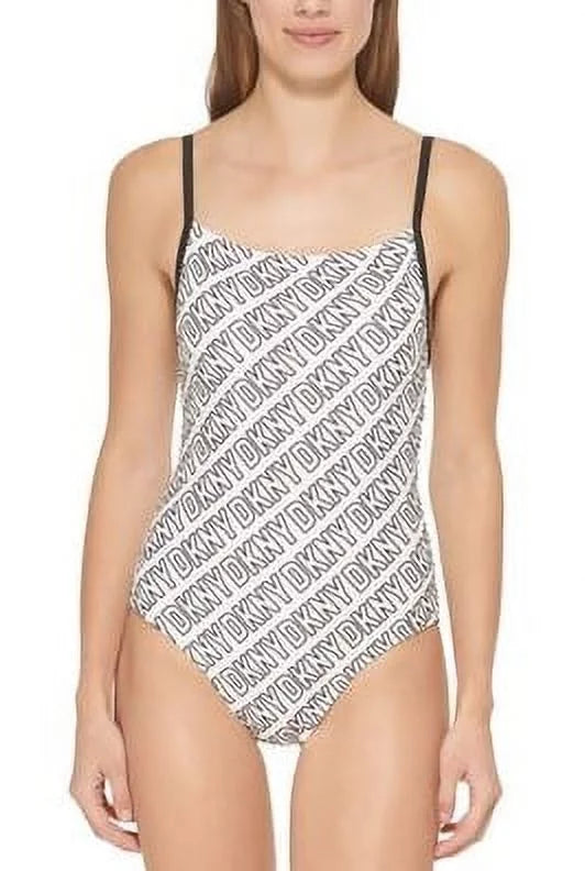 One-Piece Swimsuit Dkny Women's Women's Logo-Print Swimsuit