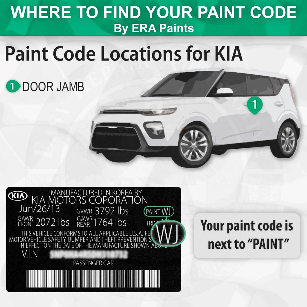 (K9 Touch Pick Kit Exact Your For Color Metallic) Glacier Up - - Clearcoat Match Prep Blue Paint Primer KIA and