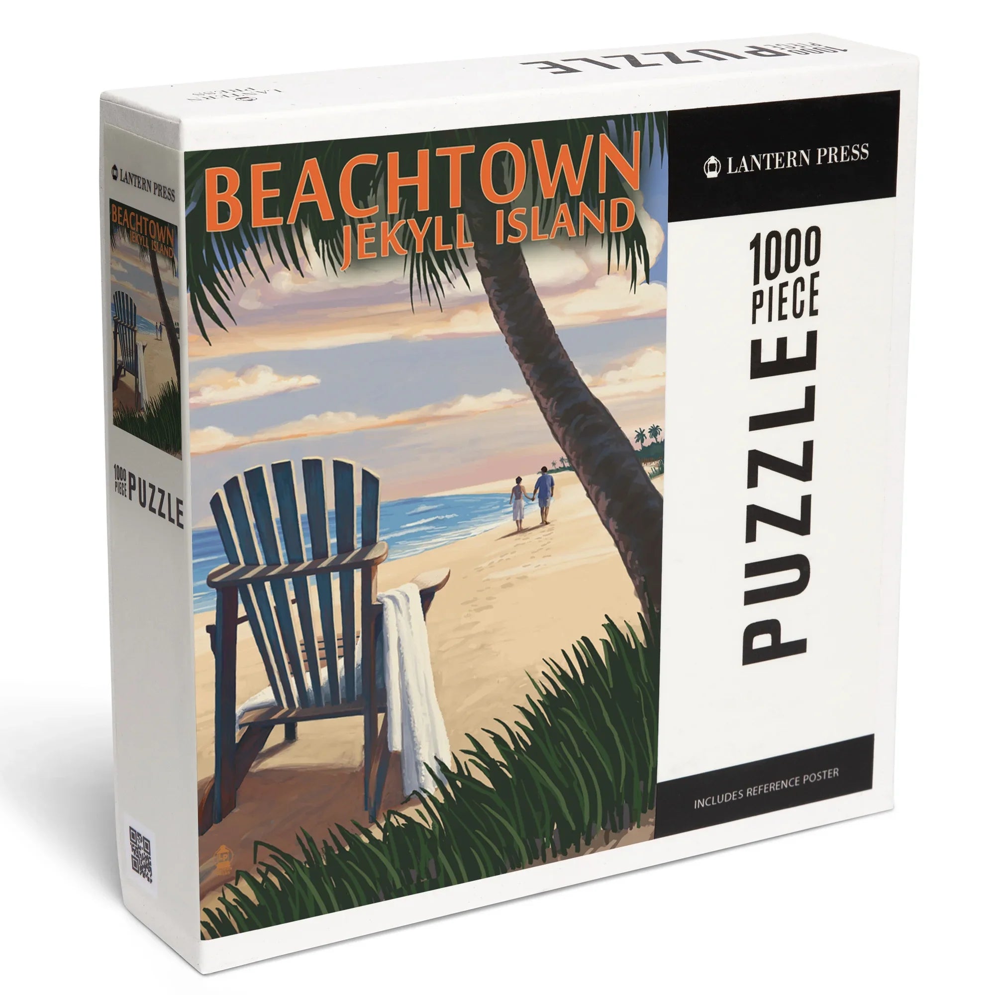 Piece Puzzle, on Island, the Jekyll Beachtown, Georgia, Lantern Chair Beach Jigsaw Adirondack 1000 Press