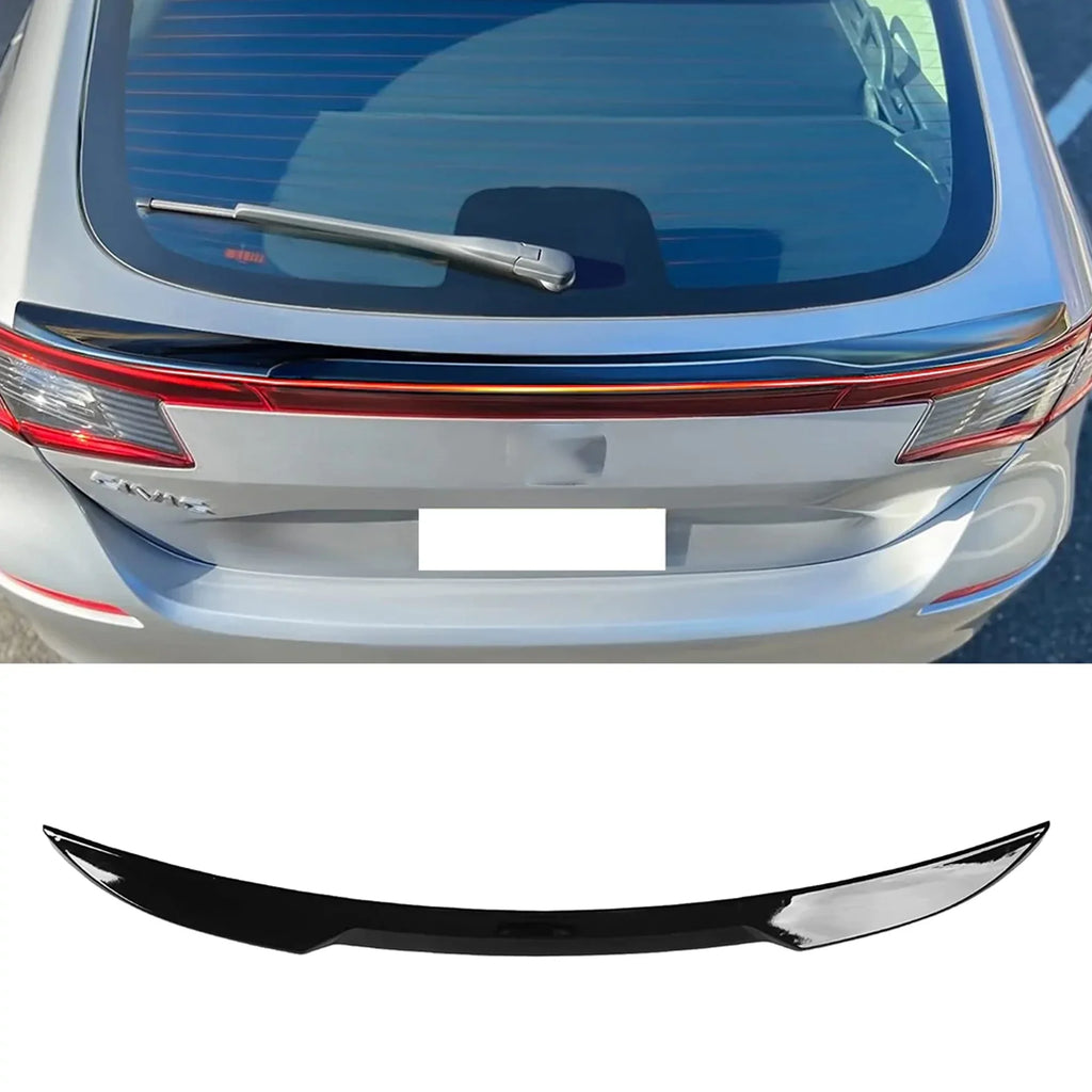 11th NINTE ABS Wing Trunk 2022-2023 Spoiler Civic Rear Honda Tail Black Gloss for Hatchback