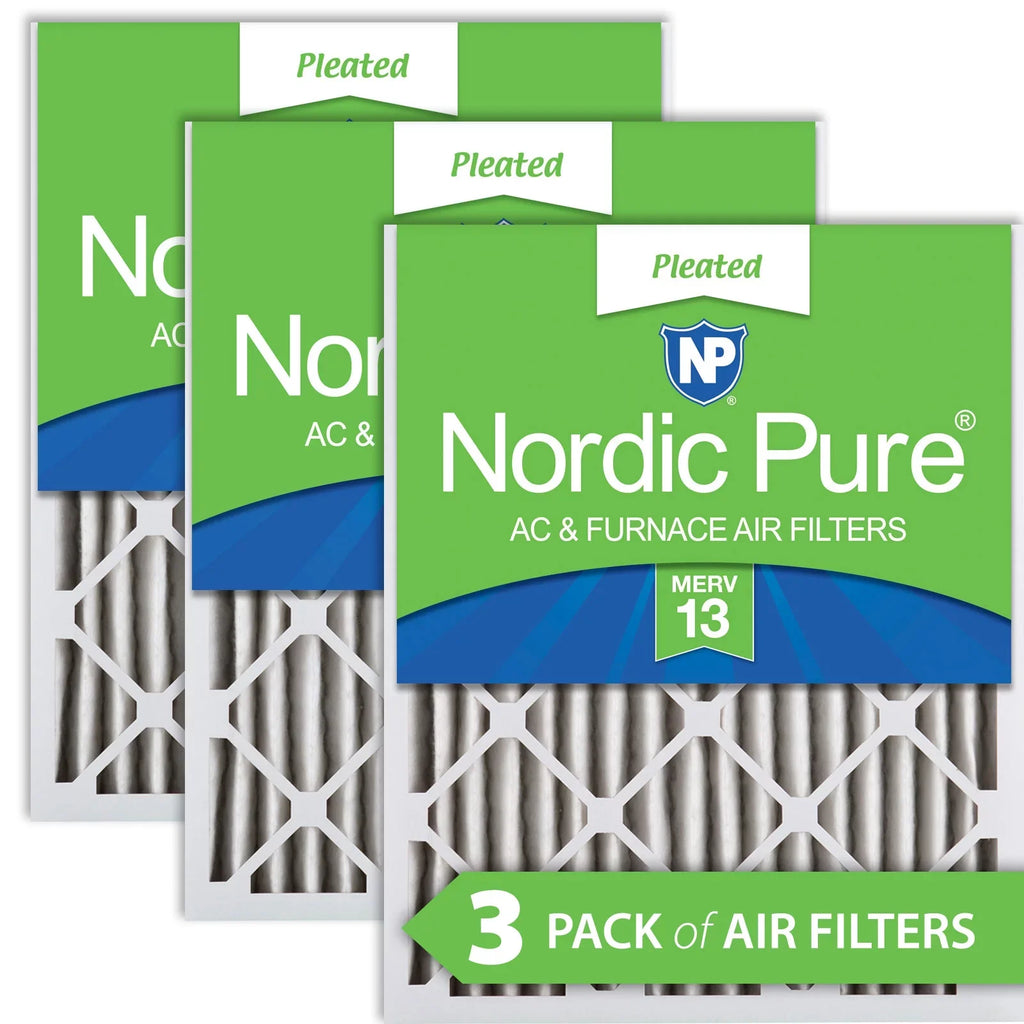 3 Filters Pure 13 Air Nordic 24x24x2 Pleated MERV Pack