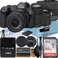 Card + II + Mirrorless Mark 24-105mm ZeeTech SanDisk + RF 75-300mm Canon Lens Bundle EF Accessory + LED Camera R6 with 64GB Flash EOS Memory + Case