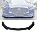 Lip Q60 Infiniti NINTE for Gloss Front 3PCS Bumper Black 2017-2023