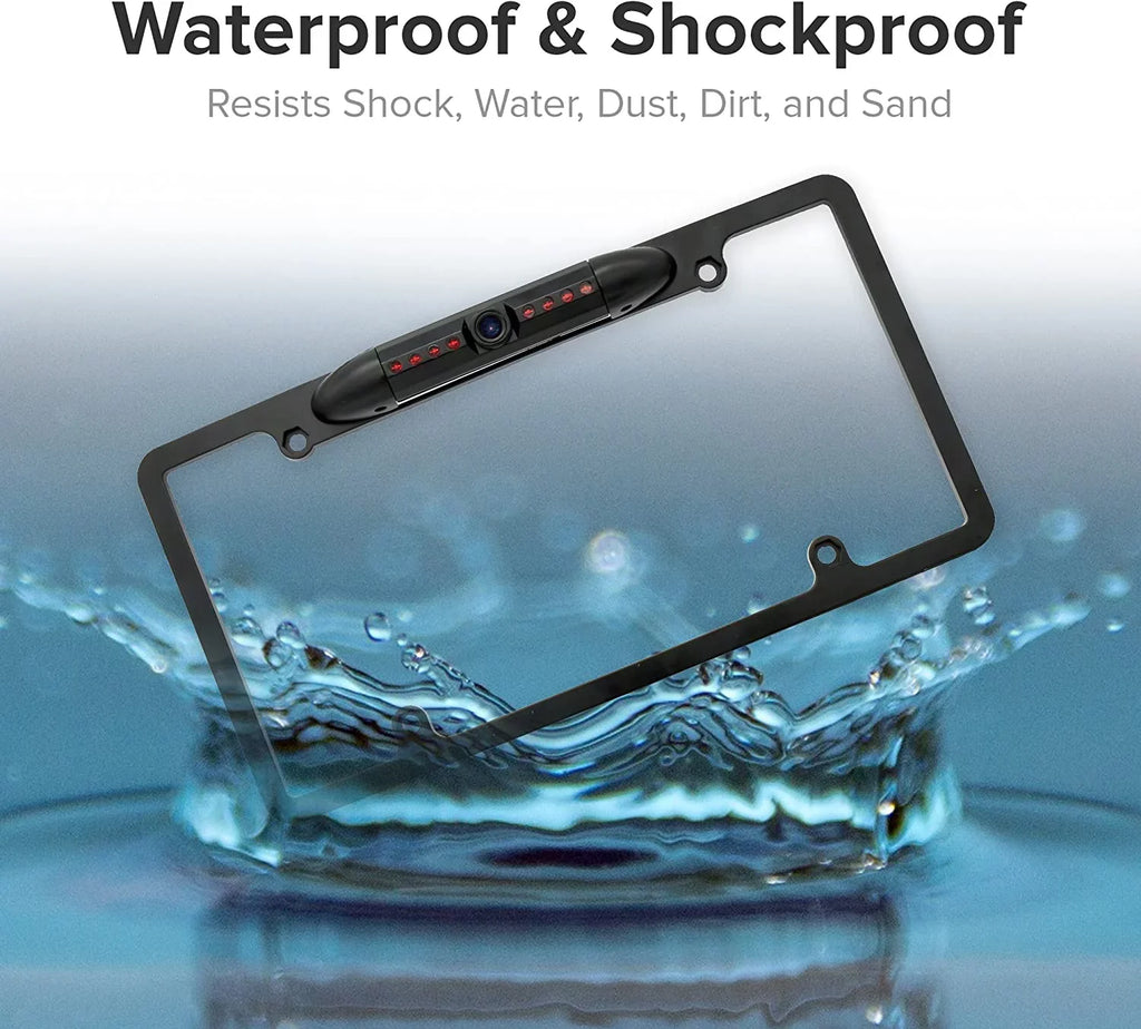 Backup Waterproof Rearview Camera Black DDX512 for License DDX-512 Plate Kenwood