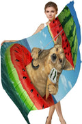 On Scarf Silk Watermelon Circle Inflatable Hyjoy Lightweight Wrap Women Dog Long Scarves Shawl Neck Girls for