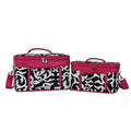Pink Case Traveler Set Cosmetic Damask 2-Piece Trim World -